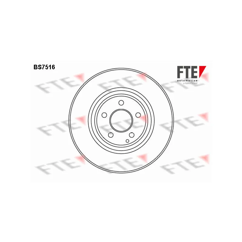 Jeu de 2 disques de frein avant FTE BS7516