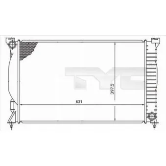 Radiateur, refroidissement du moteur TYC 702-0019