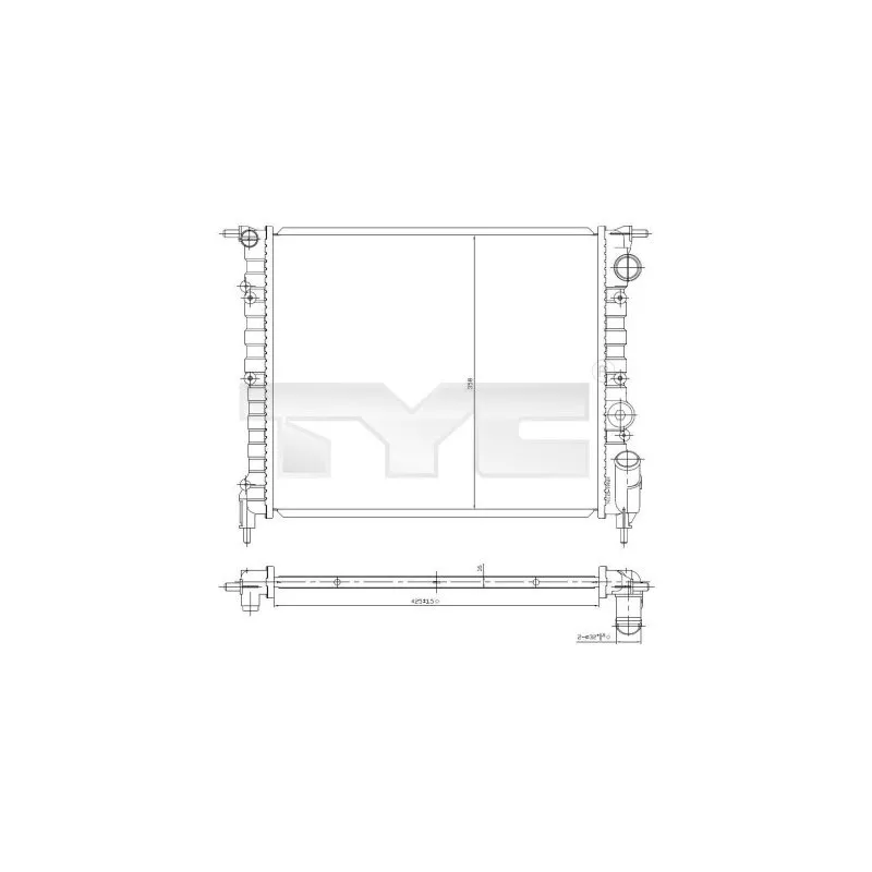 Radiateur, refroidissement du moteur TYC 728-0031