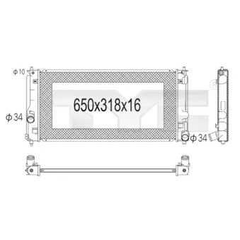 Radiateur, refroidissement du moteur TYC