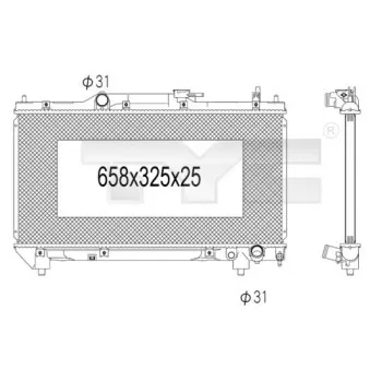 Radiateur, refroidissement du moteur TYC 736-1019