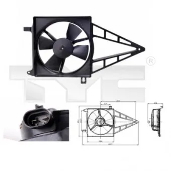 Ventilateur, refroidissement du moteur TYC 825-0012