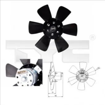 Ventilateur, refroidissement du moteur TYC 837-0007