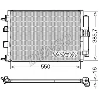 Condenseur, climatisation DENSO DCN10046