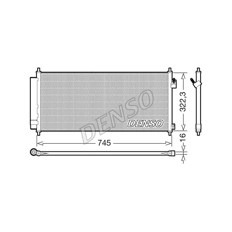 Condenseur, climatisation DENSO DCN40026