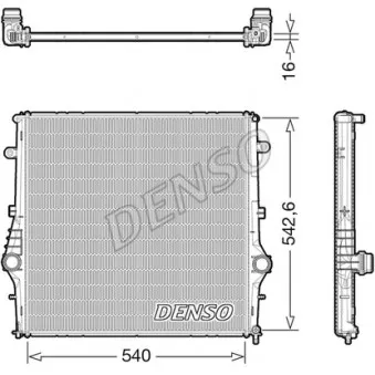 Radiateur, refroidissement du moteur DENSO DRM01008