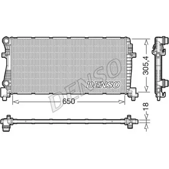 Radiateur, refroidissement du moteur DENSO DRM02017