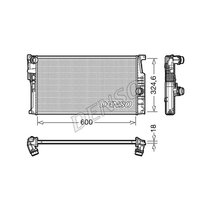 Radiateur, refroidissement du moteur DENSO DRM05017