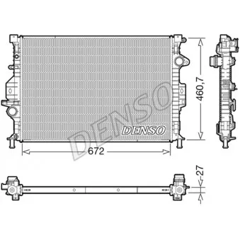 Radiateur, refroidissement du moteur DENSO DRM10115