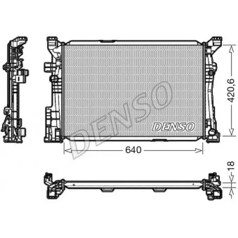 Radiateur, refroidissement du moteur DENSO DRM17096