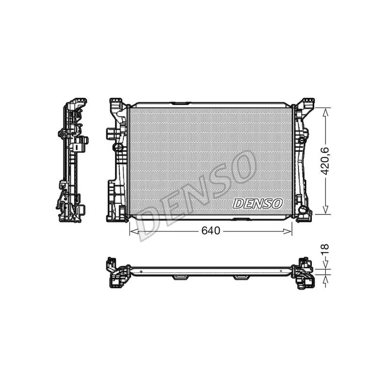 Radiateur, refroidissement du moteur DENSO DRM17096