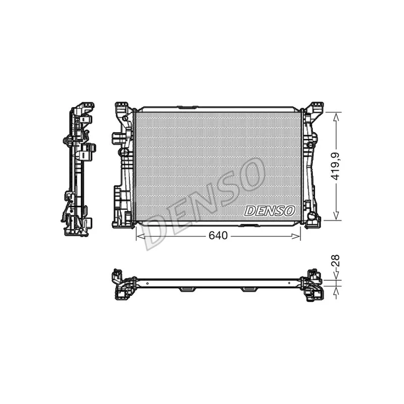 Radiateur, refroidissement du moteur DENSO DRM17097