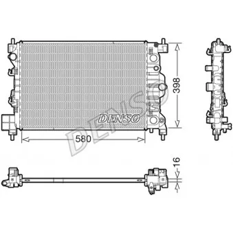 Radiateur, refroidissement du moteur DENSO DRM20117