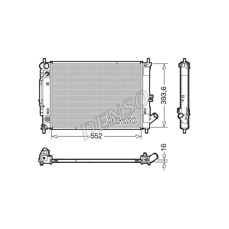 Radiateur, refroidissement du moteur DENSO DRM41016