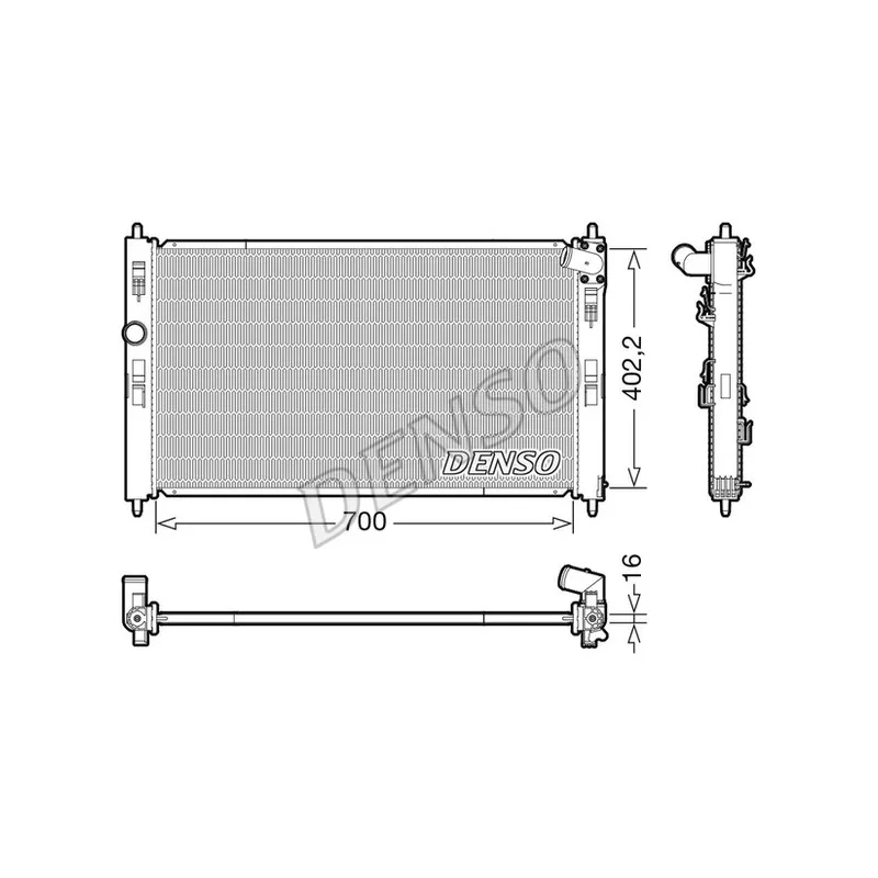 Radiateur, refroidissement du moteur DENSO DRM45050