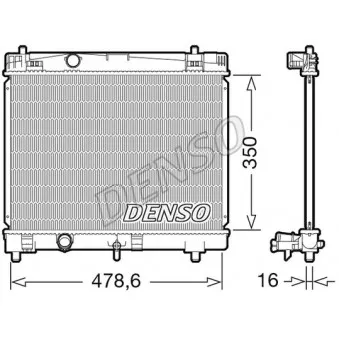 Radiateur, refroidissement du moteur DENSO DRM50103