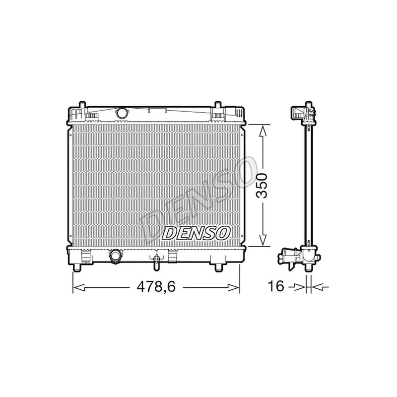 Radiateur, refroidissement du moteur DENSO DRM50103