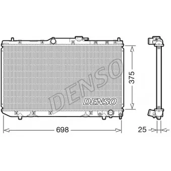 Radiateur, refroidissement du moteur DENSO DRM50116