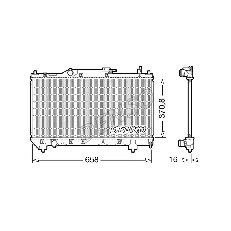 Radiateur, refroidissement du moteur DENSO DRM50117