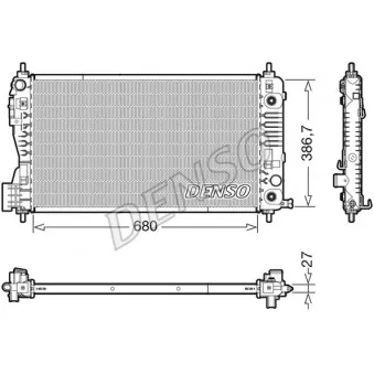 Radiateur, refroidissement du moteur DENSO DRM99012