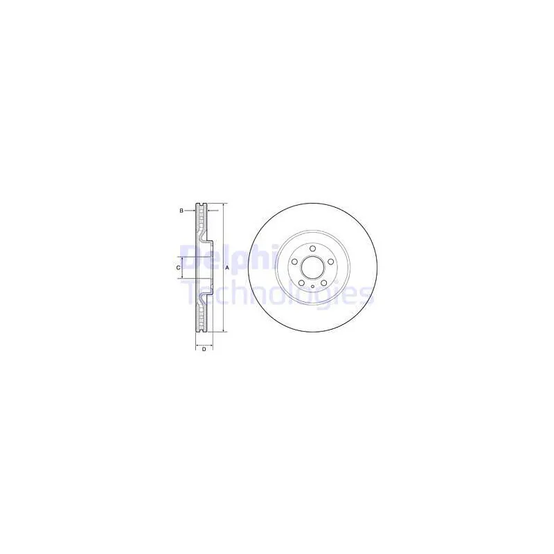 Jeu de 2 disques de frein avant DELPHI BG9233C