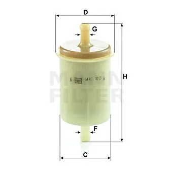 Filtre à carburant MANN-FILTER