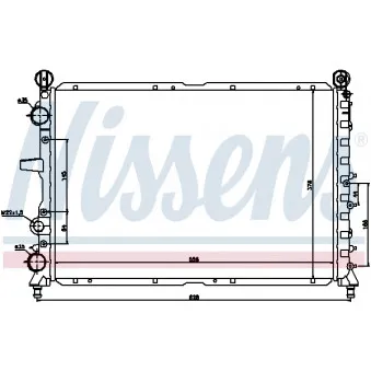 Radiateur, refroidissement du moteur NISSENS 60030