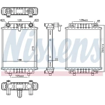 Radiateur, refroidissement du moteur NISSENS