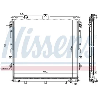 Radiateur, refroidissement du moteur NISSENS