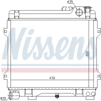 Radiateur, refroidissement du moteur NISSENS 60658