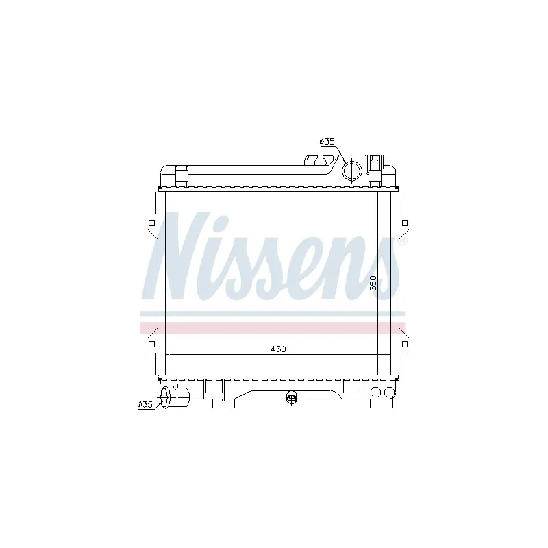 Radiateur, refroidissement du moteur NISSENS 60658