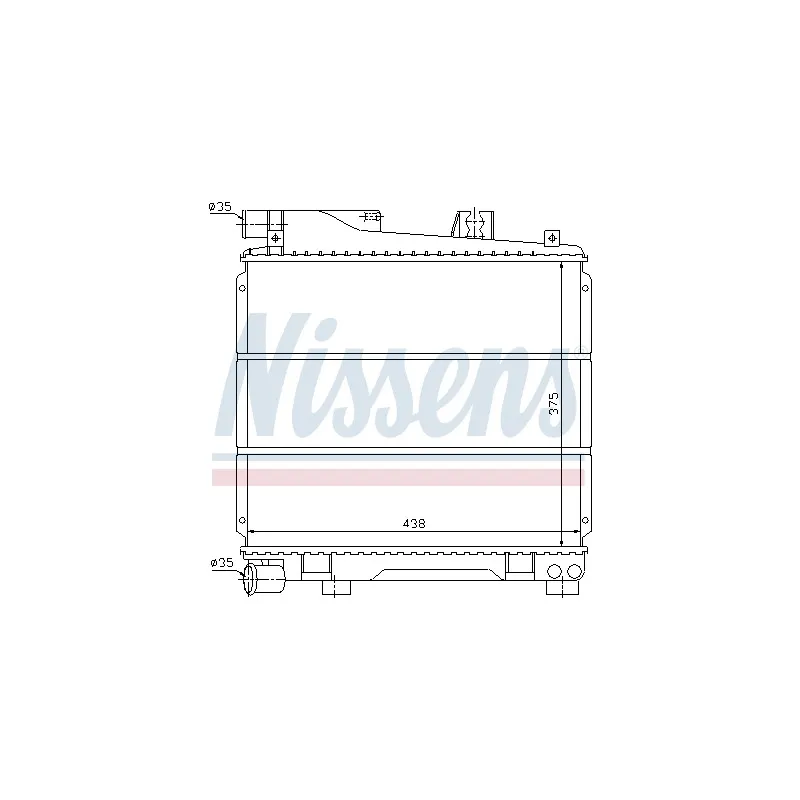 Radiateur, refroidissement du moteur NISSENS 60701