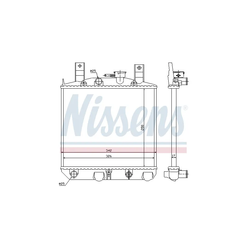 Radiateur, refroidissement du moteur NISSENS 61754