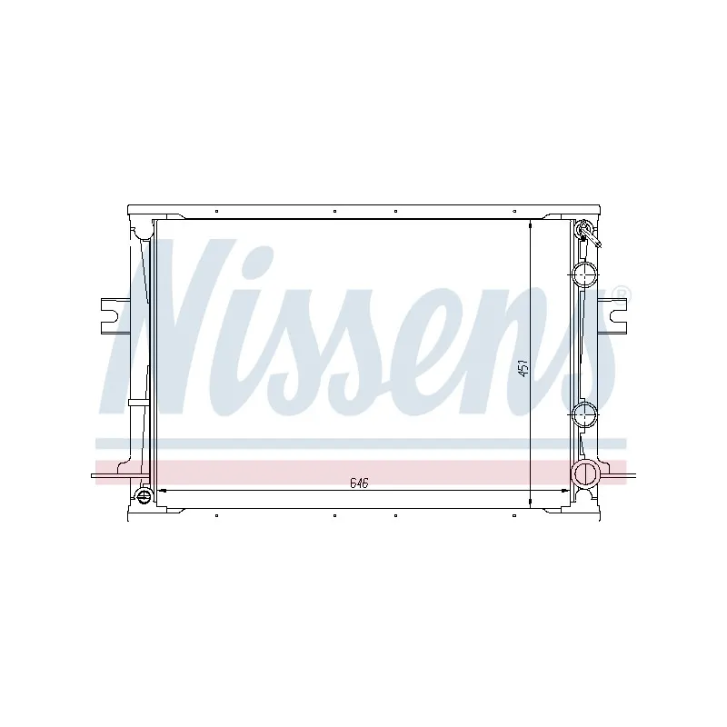 Radiateur, refroidissement du moteur NISSENS 62310