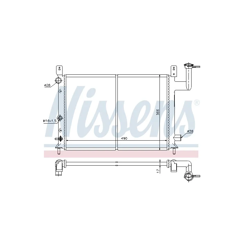 Radiateur, refroidissement du moteur NISSENS 62947