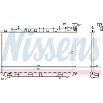 Radiateur, refroidissement du moteur NISSENS 62972