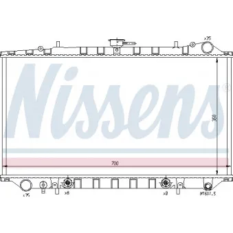 Radiateur, refroidissement du moteur NISSENS 62978