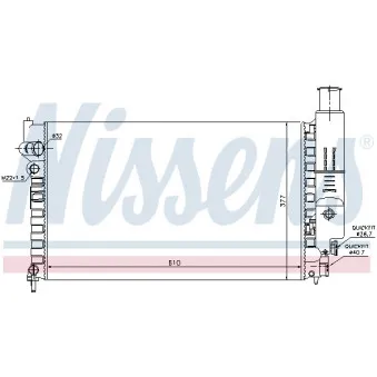 Radiateur, refroidissement du moteur NISSENS 63618