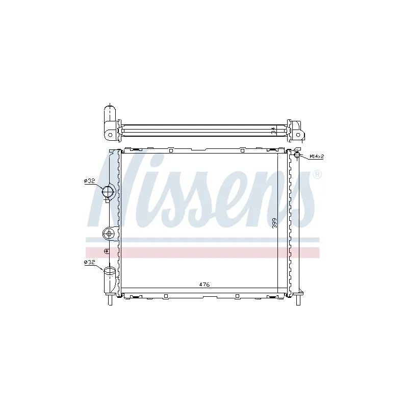 Radiateur, refroidissement du moteur NISSENS 63768