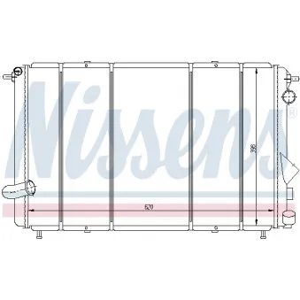 Radiateur, refroidissement du moteur NISSENS 63876