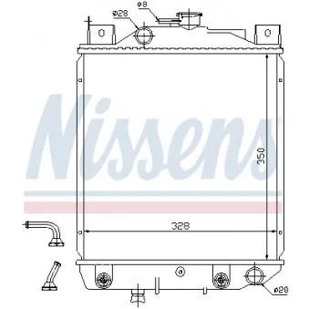 Radiateur, refroidissement du moteur NISSENS 64203