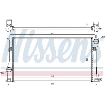 Radiateur, refroidissement du moteur NISSENS 646878