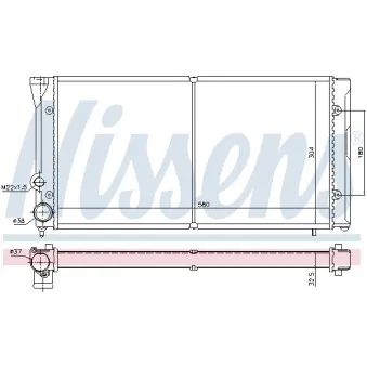 Radiateur, refroidissement du moteur NISSENS 65235