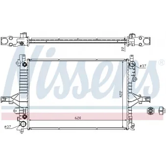 Radiateur, refroidissement du moteur NISSENS 65552A