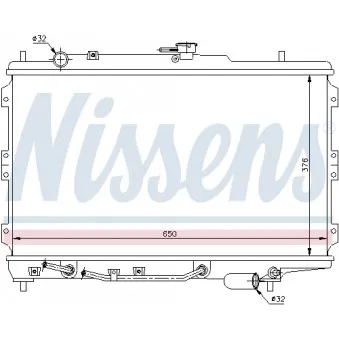 Radiateur, refroidissement du moteur NISSENS 66603