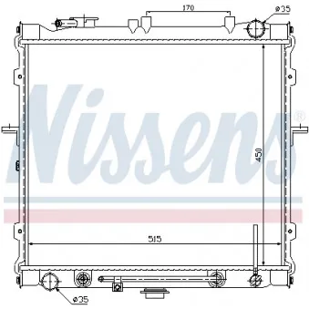 Radiateur, refroidissement du moteur NISSENS 66607