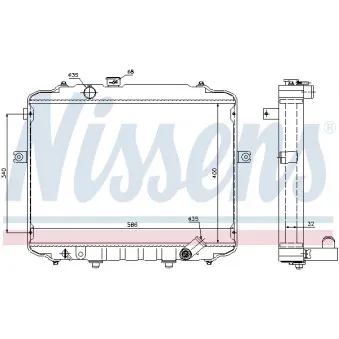 Radiateur, refroidissement du moteur NISSENS 67499