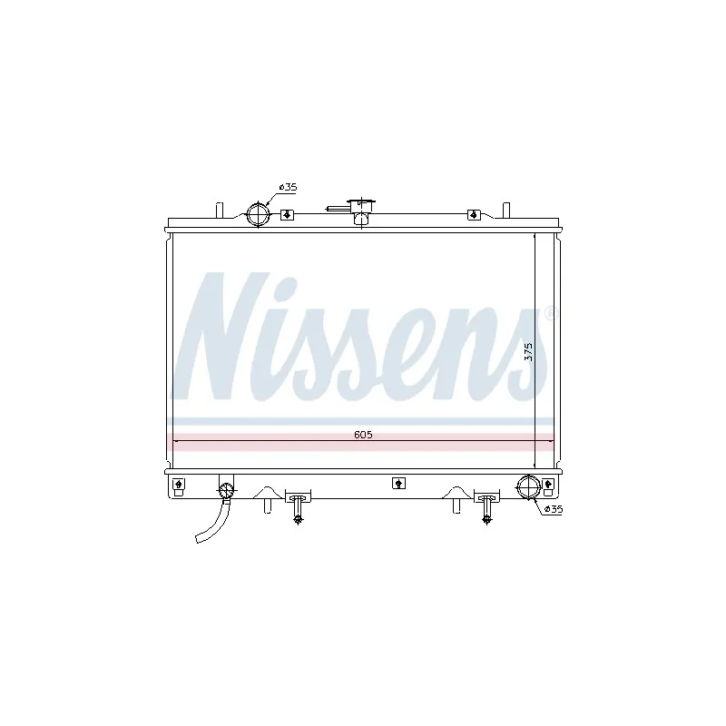 Radiateur, refroidissement du moteur NISSENS 68157