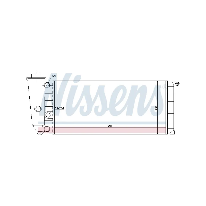 Radiateur, refroidissement du moteur NISSENS 690230