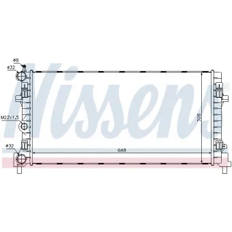 Radiateur, refroidissement du moteur NISSENS 695421